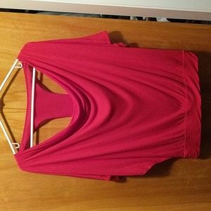 Express Women's Flowy Scoop Neck Red Shirt/ Sz M